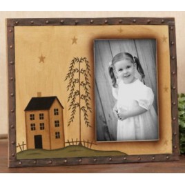 8D3107- Primitive Saltbox House Picture Frame