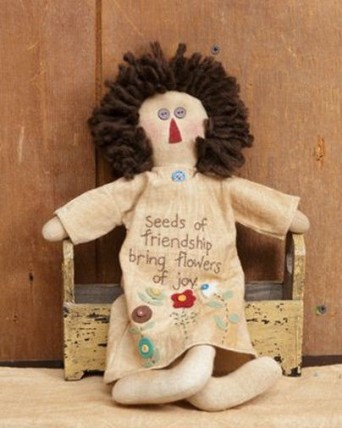 Primitive Doll 8D3683 - Seeds of Friendship  Primitive Doll 8D3683 - Seeds of Friendship