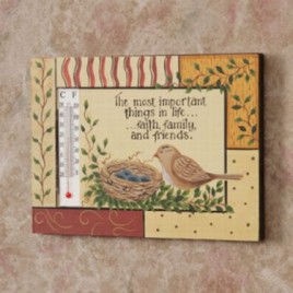 8W1254-Bird Nest The Most Important Things in Life - Faith Family and Friends