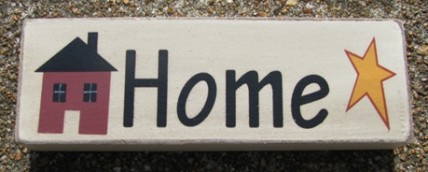 8W1565H- Home Saltbox House wood Block 8W1565H- Home Saltbox House wood Block
