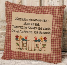 8P5706bm - Marriage is the Garden Gate Pillow 