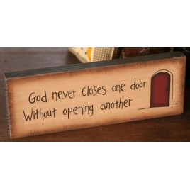 Primitive Message Block 8w0015 God never closes one door without opening another Primitive Message Block 8w0015 God never closes one door without opening another