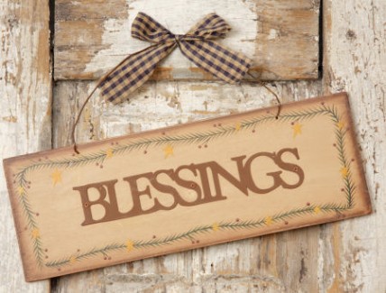 8W1063-Blessings Wood Sign 8W1063-Blessings Wood Sign