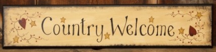 8W1216 - Country Welcome wood sign 8W1216 - Country Welcome wood sign