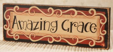  8W1430 - Amazing Grace solid wood block 