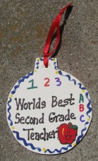Teacher Gifts 9002 Worlds Best Second Grade Teacher Ornament