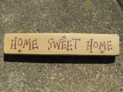 M9002HSH - Home Sweet Home wood block M9002HSH - Home Sweet Home wood block