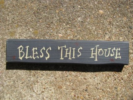 M9005BTH- Bless This House wood block M9005BTH- Bless This House wood block