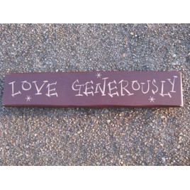 9008LG- Love Generously wood block 