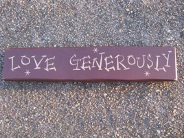9008LG- Love Generously wood block 