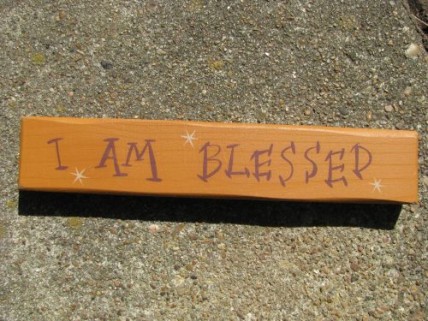 M9009IAB - I Am Blessed Wood Block M9009IAB - I Am Blessed Wood Block