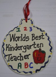 Teacher Gifts 9015 All Star School Kindergarten Ornament Wood 