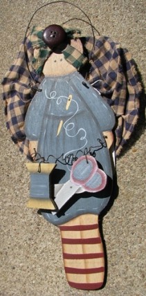 Sewing Angel 903SB -Cloth Wings Hangs by Wire Sewing Angel 903SB -Cloth Wings Hangs by Wire