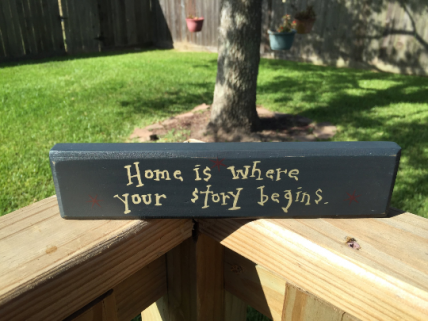 Home is where your story begins 9904H Primitive Wood Block Home is where your story begins 9904H Primitive Wood Block