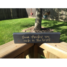 Primitive Wood Block 9904S Some Families are made in the heart  