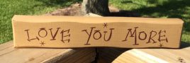 Primitive Wood Block 9904LYM Love You More  