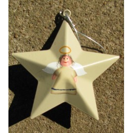 OR-207 Angel Metal Star Ornament 