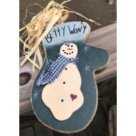 9920BG-Betty Won't (melt) Green wood mitten 9920BG-Betty Won't (melt) Green wood mitten