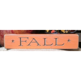Primitive Engraved Wood Block  9F - Fall   