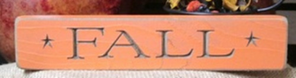 Primitive Engraved Wood Block  9F - Fall    Primitive Engraved Wood Block  9F - Fall