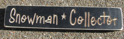 Primitive Wood Engraved Block 9SC Snowman Collector Primitive Wood Engraved Block 9SC Snowman Collector