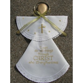 Angel Wood Cloth Spoon I can do all things through Christ who strengthens me Angel Wood Cloth Spoon I can do all things through Christ who strengthens me