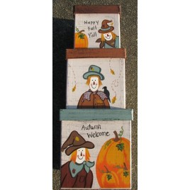  Fall Decor Nesting Boxes B14SC-Scarecrow Stacking Boxes s/3