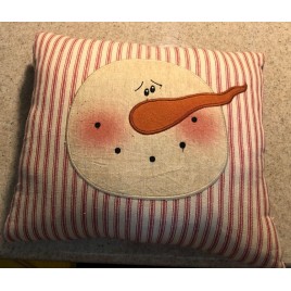 C1953 - Red striped snowman face pillow C1953 - Red striped snowman face pillow