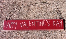 Primitive Wood CO-1301 Happy Valentine's Day Sign