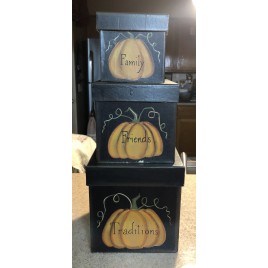 Family Friends and Traditions Fall Nesting Boxes 