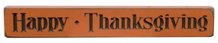 G12150  Happy Thanksgiving Engraved wood Block 