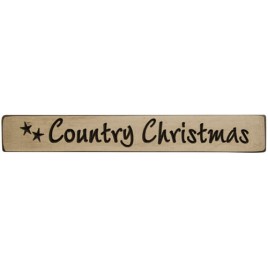 G1228 - Country Christmas engraved wood block G1228 - Country Christmas engraved wood block