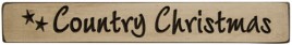 G1228 - Country Christmas engraved wood block 