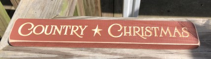 G1234A - Country Christmas Engraved Wood Block G1234A - Country Christmas Engraved Wood Block