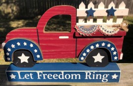 G2524890 Americana Truck Shelf Sitter Let Freedom Ring 
