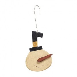 Snowman with top hat gold band Ornament Snowman with top hat gold band Ornament