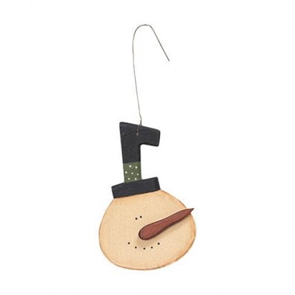 Snowman with top hat green band Ornament Snowman with top hat green band Ornament
