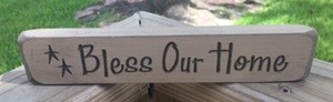 G9005 - Bless Our Home engraved wood block G9005 - Bless Our Home engraved wood block