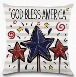 6VM69529Q53 God Bless America Stars Patriotic Pillow(no insert just pillow cover
