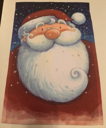 GW008 Santa Face garden flag 