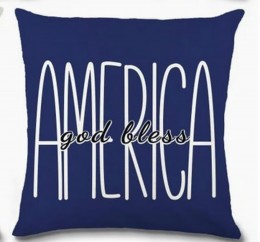 6VM69529Q54 God Bless America Patriotic Pillow (no insert just pillow cover)