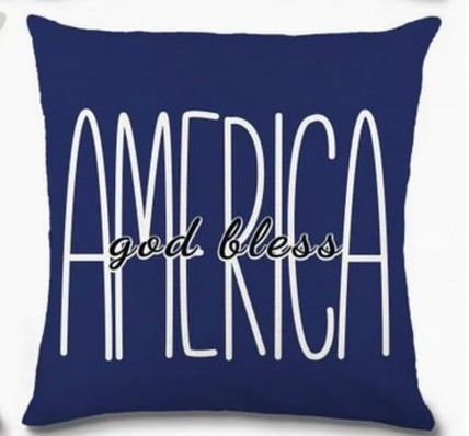 6VM69529Q54 God Bless America Patriotic Pillow (no insert just pillow cover) 6VM69529Q54 God Bless America Patriotic Pillow (no insert just pillow cover)