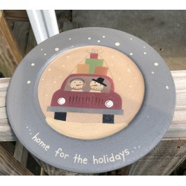 G33611HH  - Home for the Holidays wood plate