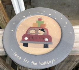 G33611HH  - Home for the Holidays wood plate
