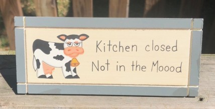 ds11-Kitchen Closed not in the Moood wedge wood shelf sitter   ds11-Kitchen Closed not in the Moood wedge wood shelf sitter