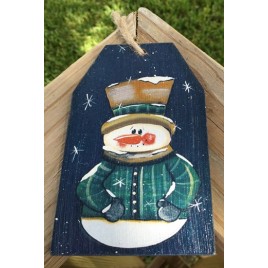 69705TBLNB-Blue Snowman Tag