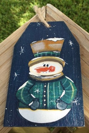 69705TBLNB-Blue Snowman Tag