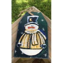  69705TGNB - Green Snowman Tag