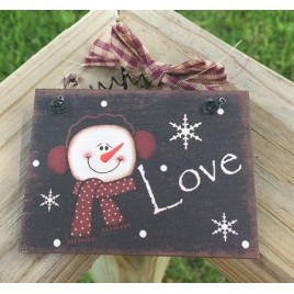  5780L  - Love Snowman Sign 
