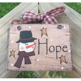  5780H -   Hope Snowman Sign 